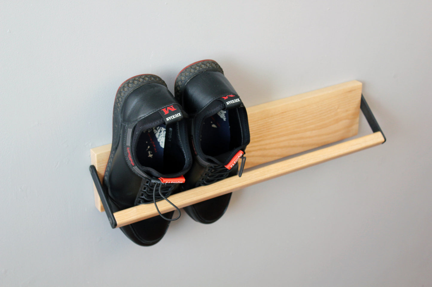 Wall shelf with holder 50x12x2 cm - "Wooden Enthusism"