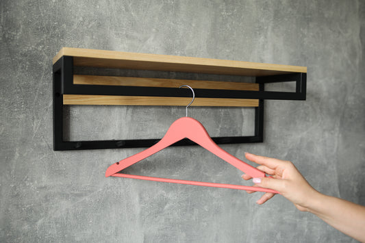 Entryway shelf with hooks 60x20x20 cm - "Hallway Helper"