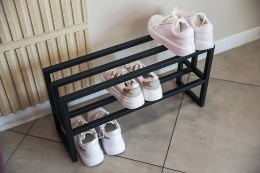 Industrial metal 2 tier shoe rack - "Laconic plus"