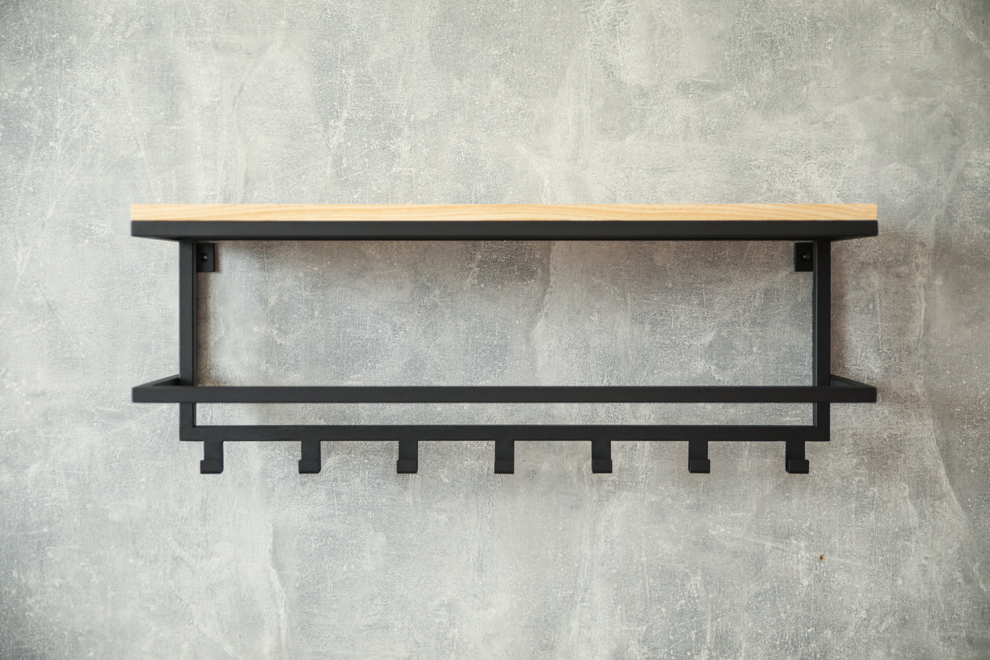 Hallway shelf with hooks 70x20x26.5 cm - "HomeHook"