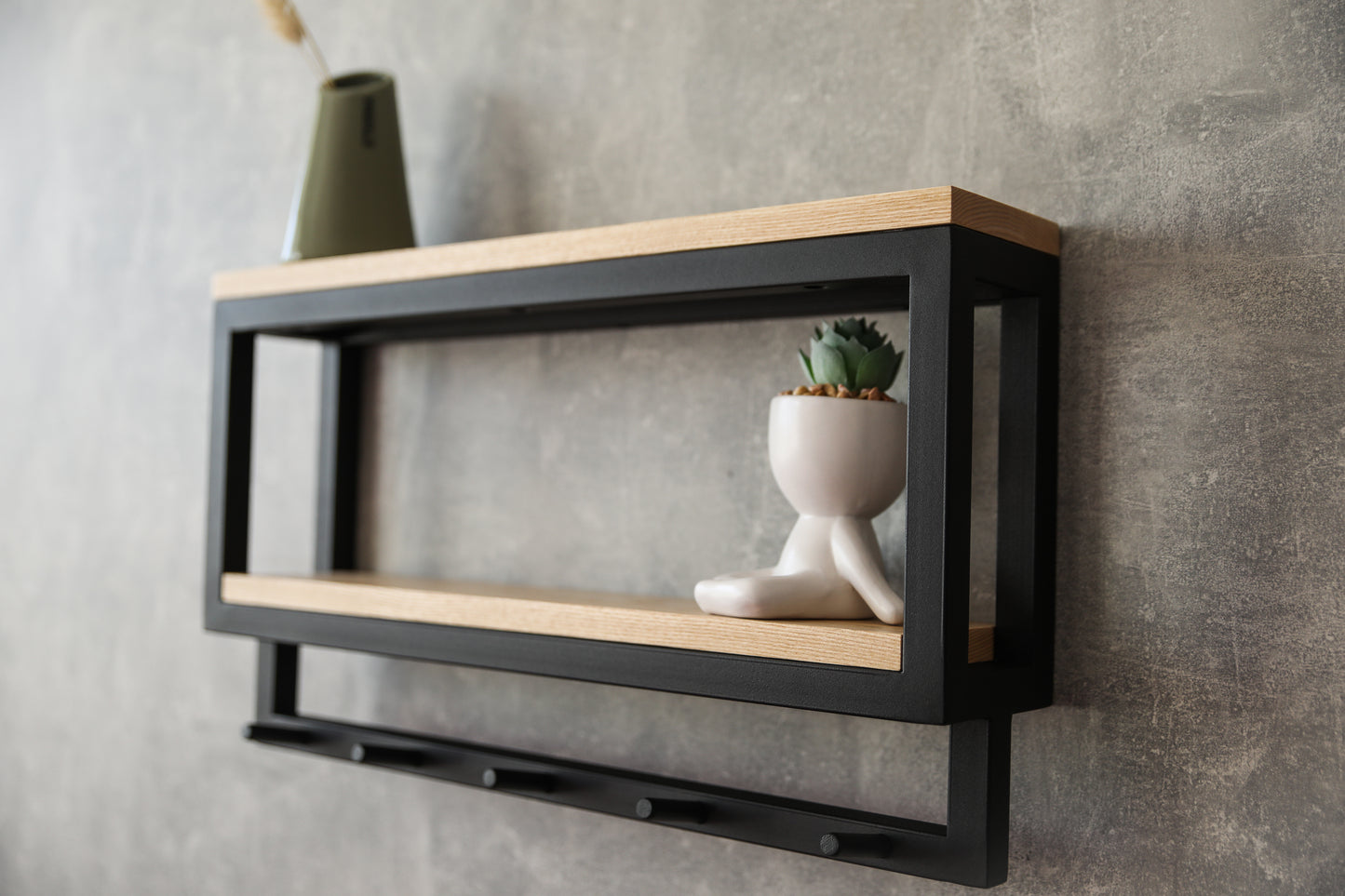 Wall shelf with hooks 50x28.5x10 cm - "Like Style" (Copy)