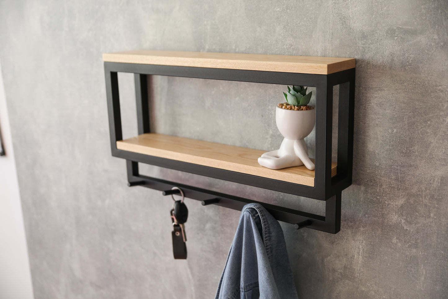 Wall shelf with hooks 50x28.5x10 cm - "Like Style" (Copy)