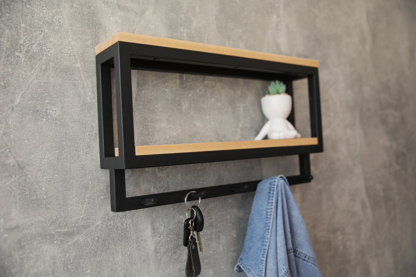 Wall shelf with hooks 50x28.5x10 cm - "Like Style" (Copy)