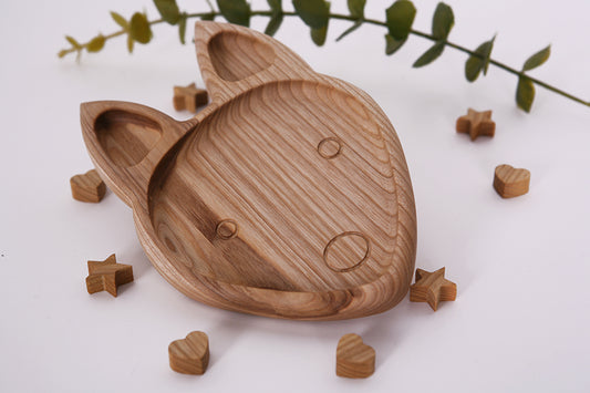 Wooden children's plate "Fox"