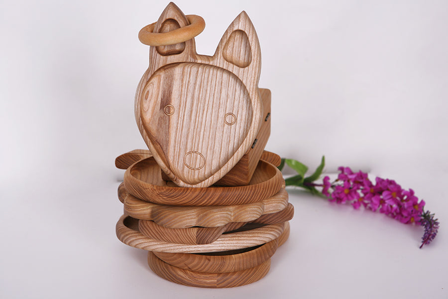 Wooden children's plate "Fox"