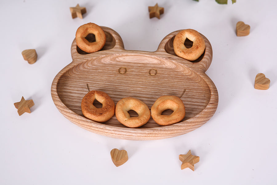 Wooden children's plate "Frog"