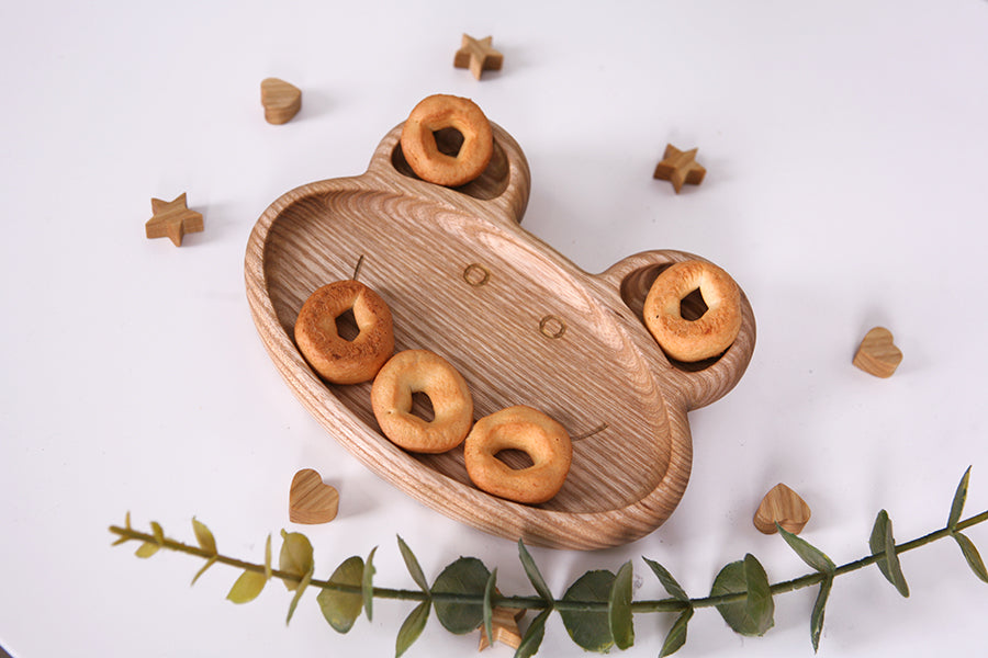 Wooden children's plate "Frog"