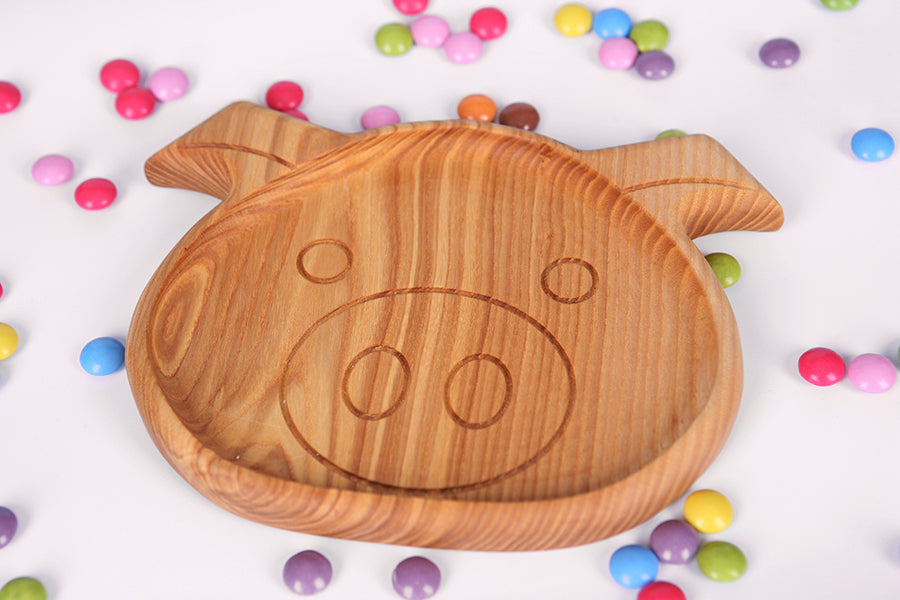 Wooden children's plate "Boar"