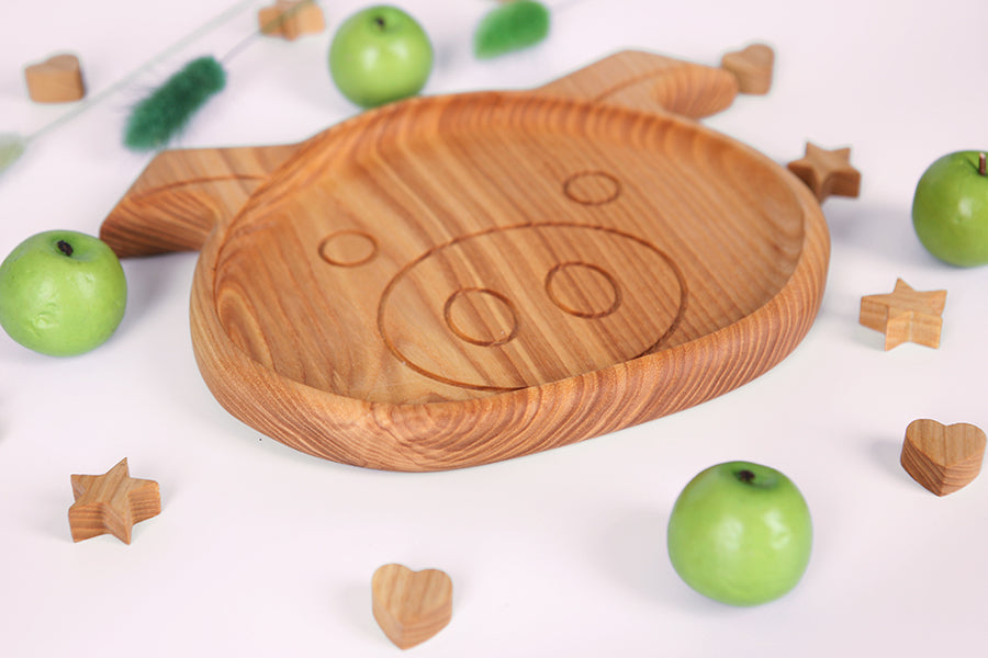 Wooden children's plate "Boar"