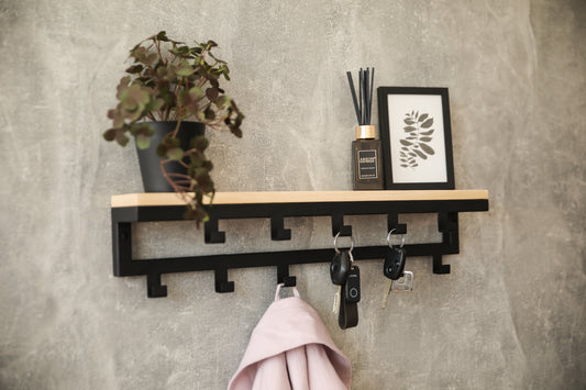 Hanger with two rows of hooks 60х9х13.5 - "Double Entryway"