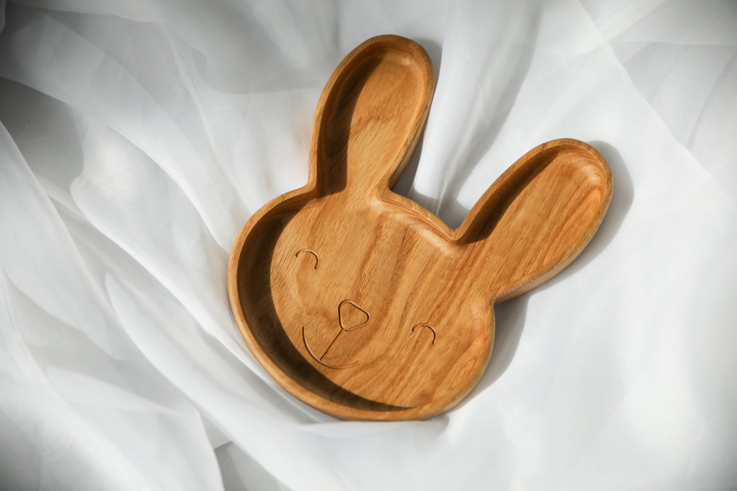 Wooden children's plate "Bunny"