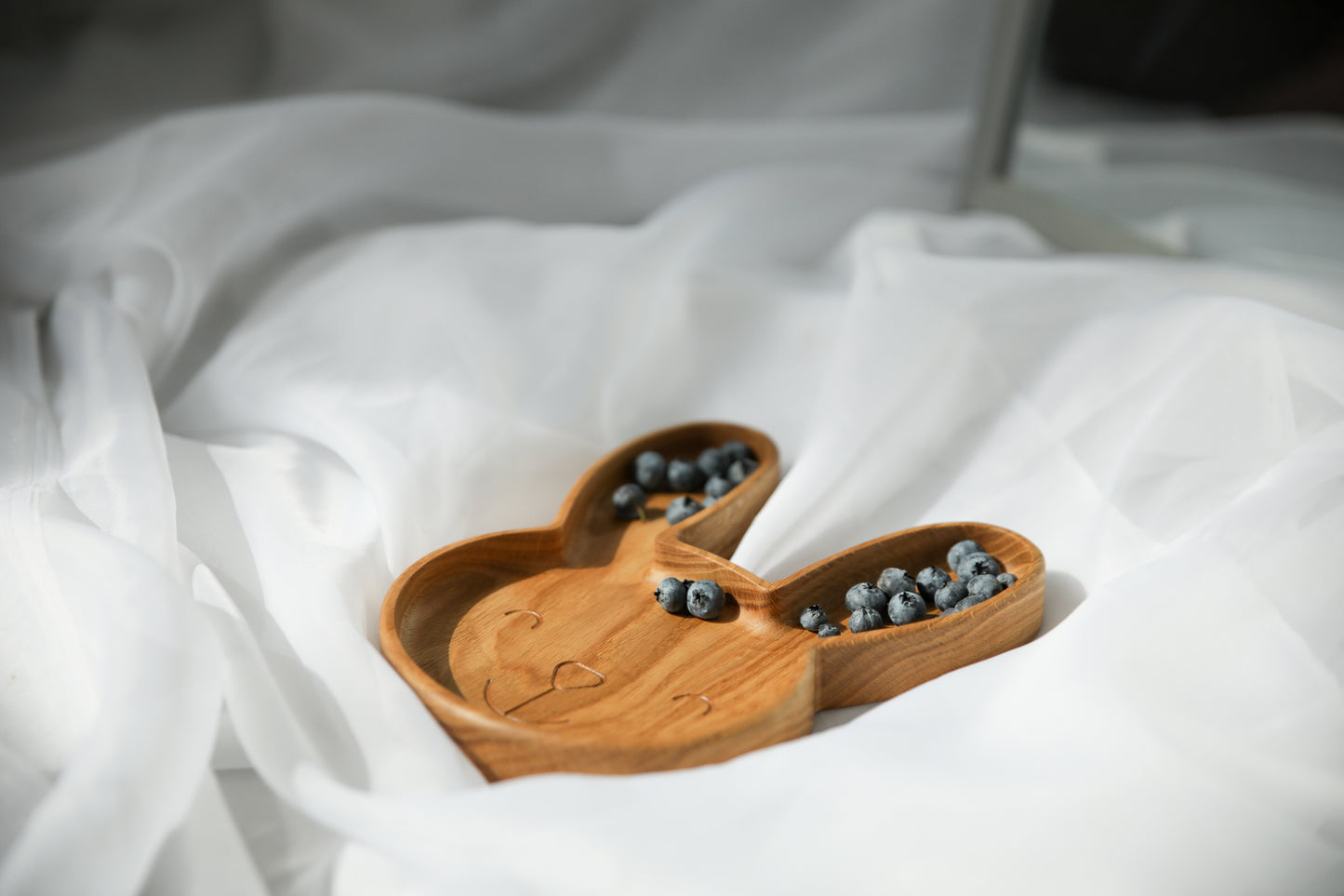 Wooden children's plate "Bunny"