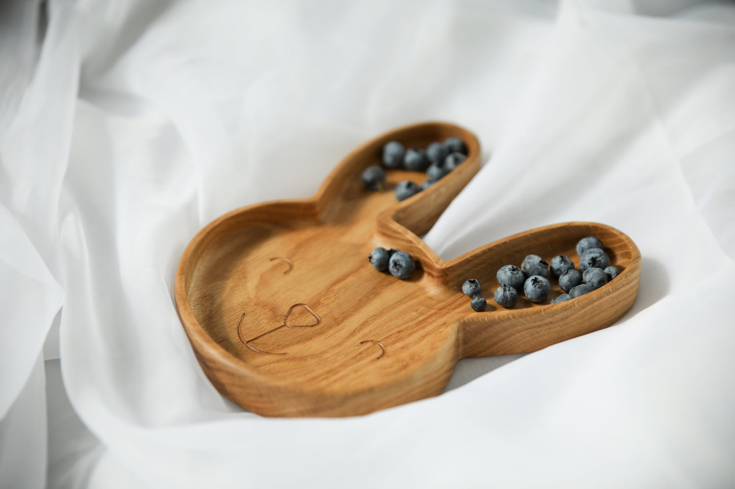 Wooden children's plate "Bunny"