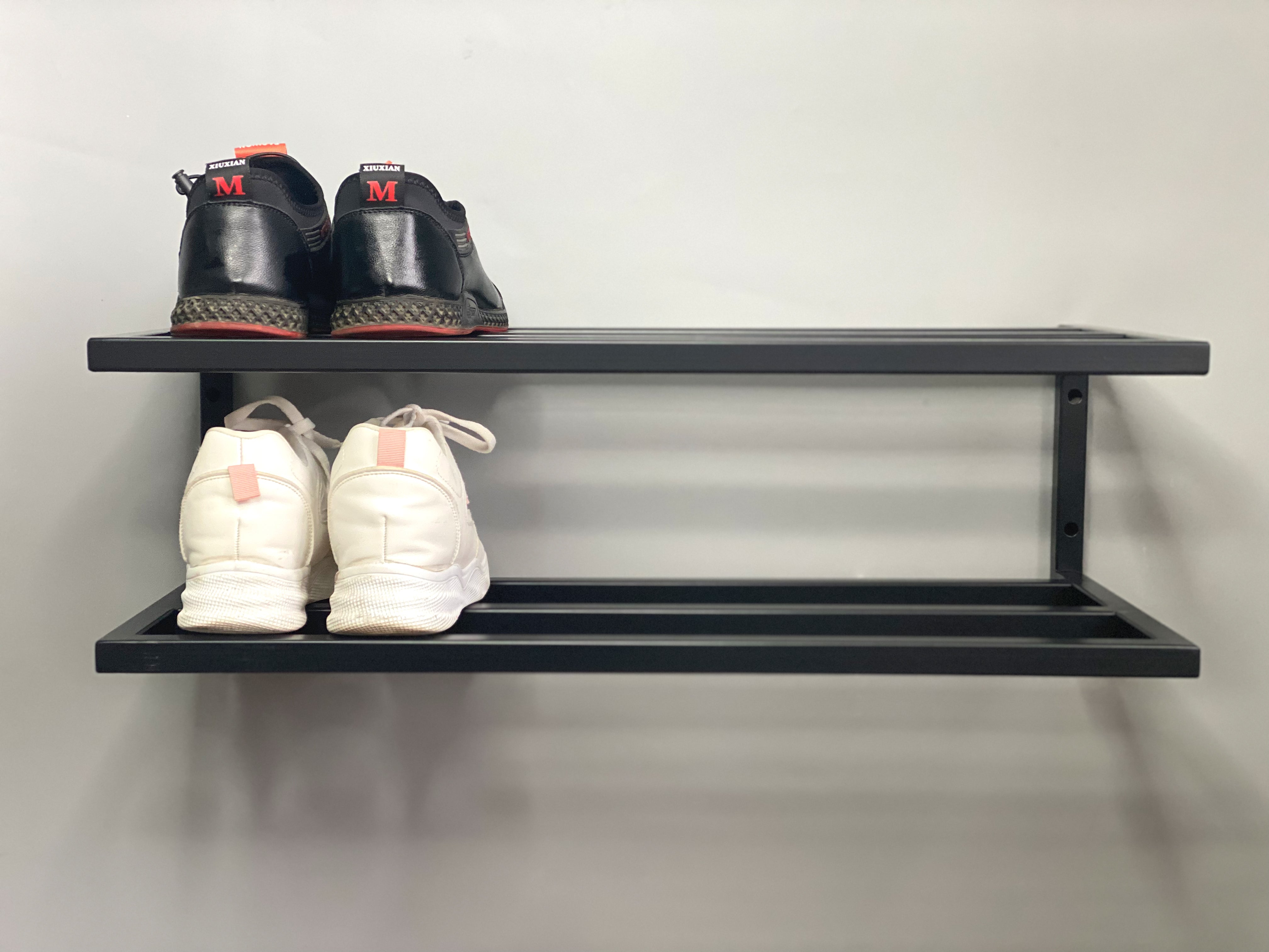 Wall mounted sale shoe shelf