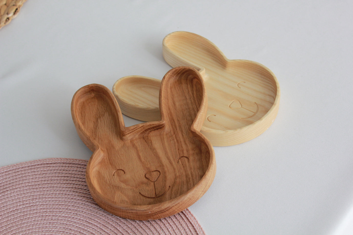 Wooden children's plate "Bunny"