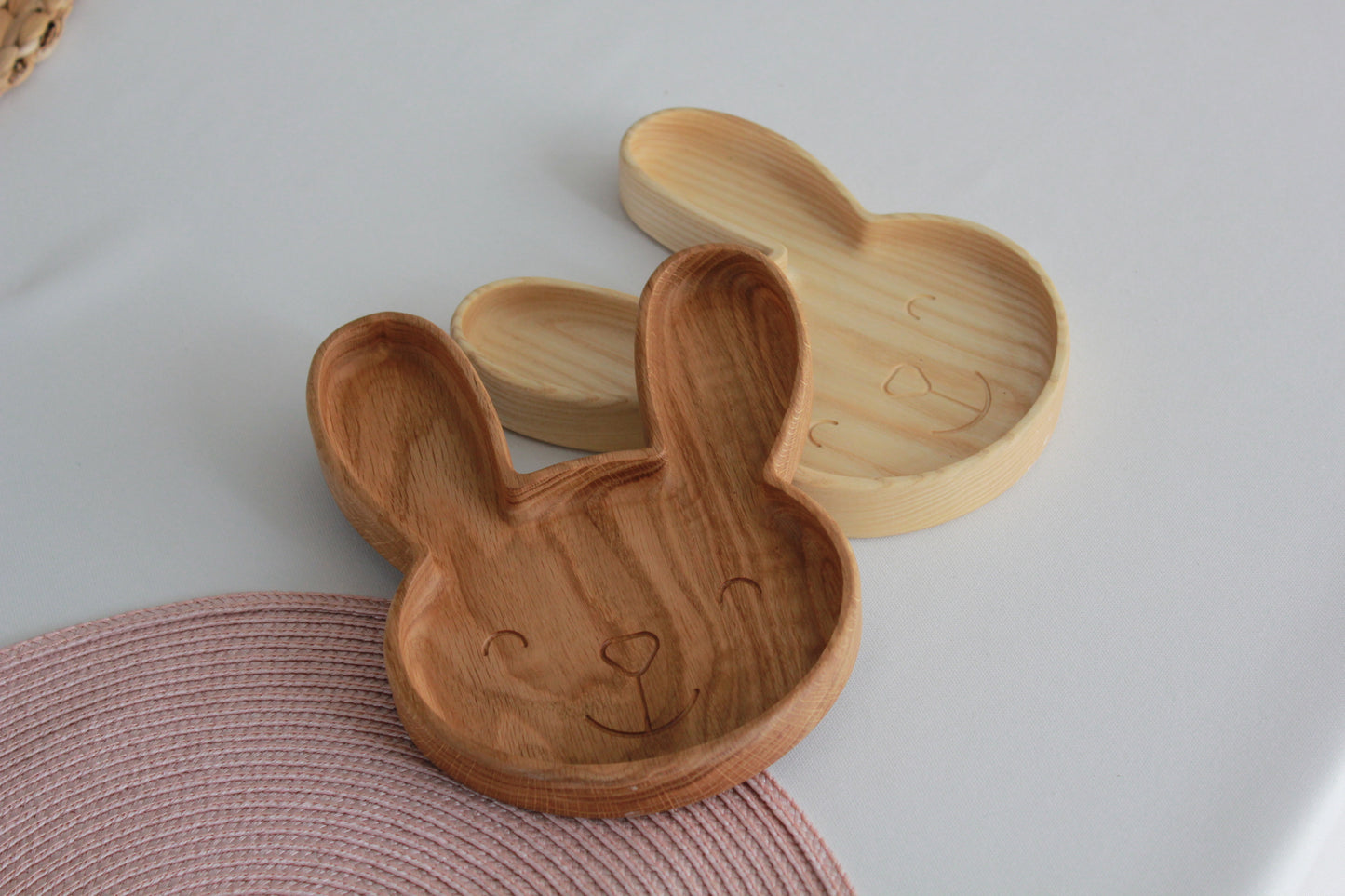 Wooden children's plate "Bunny"