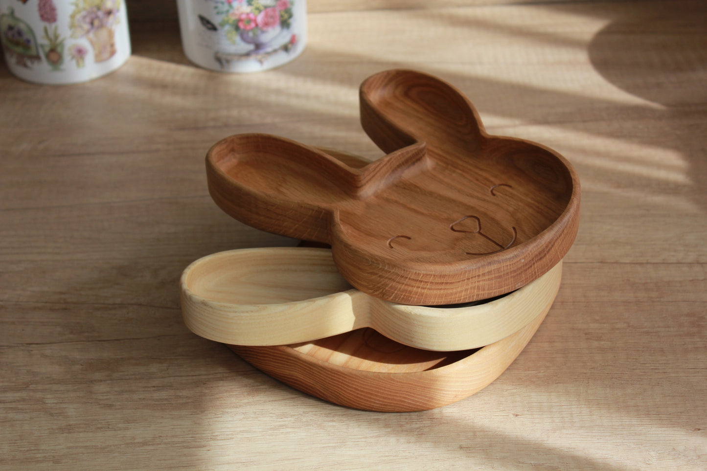 Wooden children's plate "Bunny"