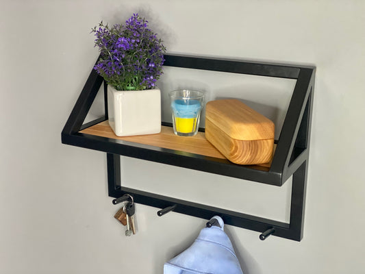 wall mounted clorhes shelf