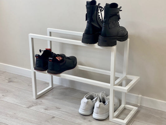 Hallway metal shelf for shoes