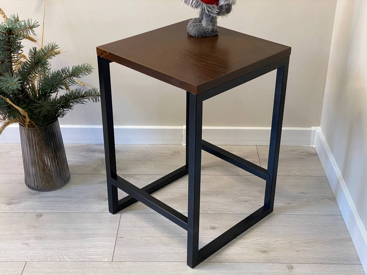 Wooden metal stool 31.5x31.5x47 cm