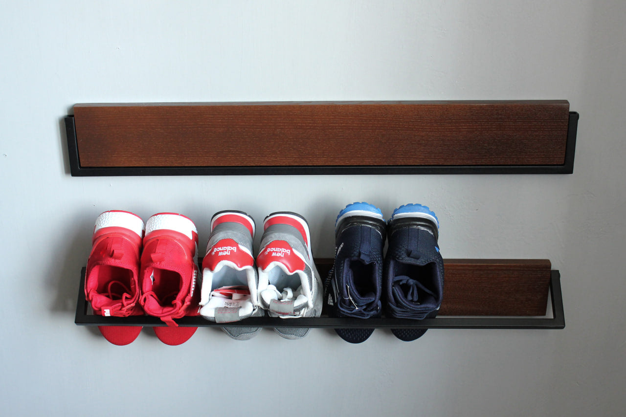 2 shoe rack set 80x12x2 cm "Enthusiasm"