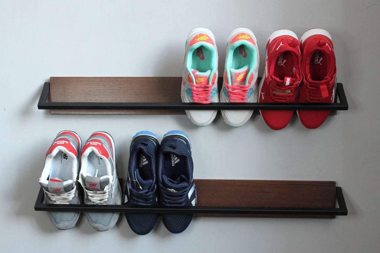 2 shoe rack set 80x12x2 cm "Enthusiasm"