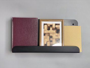 Декоративна полиця "Bookshelf" 30 см, 30х20х5 см, чорний (ML-23.1) ML-23 фото