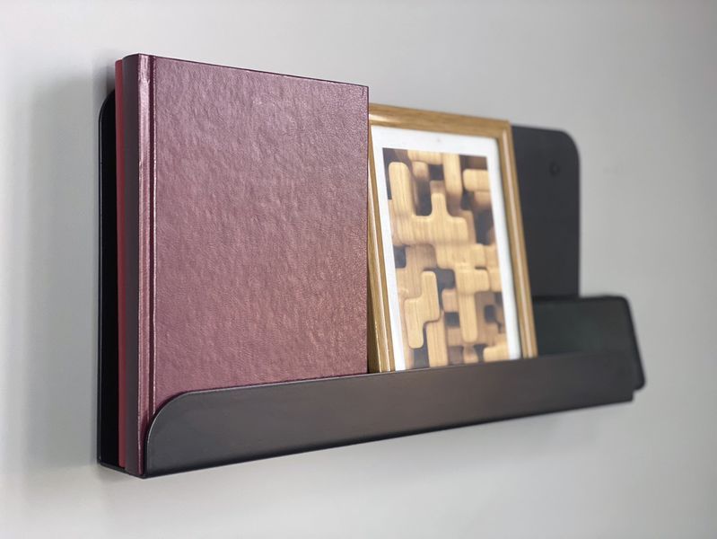 Декоративна полиця "Bookshelf" 30 см, 30х20х5 см, чорний (ML-23.1) ML-23 фото