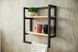 Декоративна полиця "SweetShelf" 30 см, 30х14х45 см, метал: коричневий, дерево: чорний (ML-86.1) ML-86 фото 1
