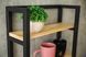 Декоративна полиця "SweetShelf" 30 см, 30х14х45 см, метал: коричневий, дерево: чорний (ML-86.1) ML-86 фото 6