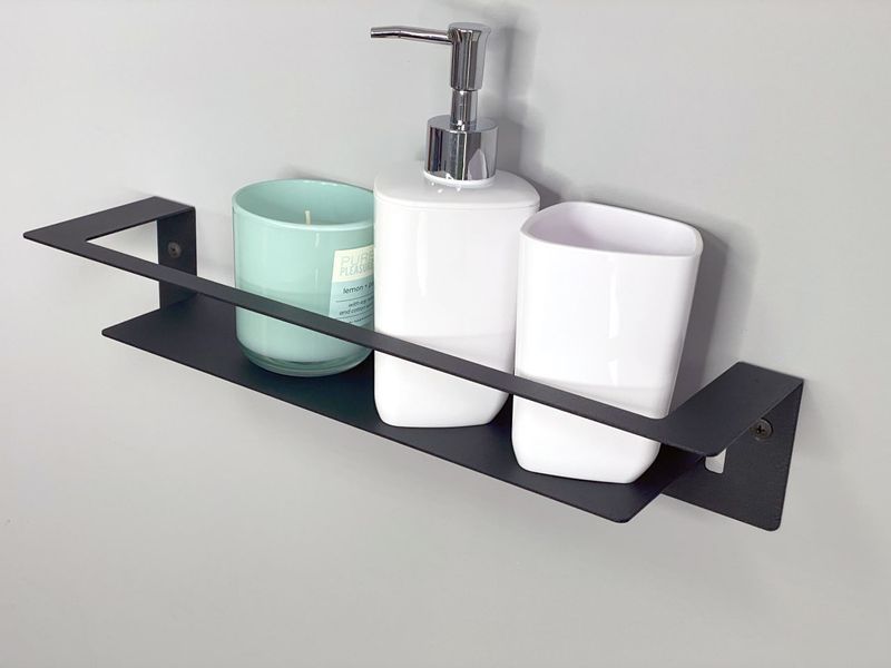 Поличка "Bathroom long" 30 см,	30х10х8 см, чорний (ML-46.1) ML-46 фото