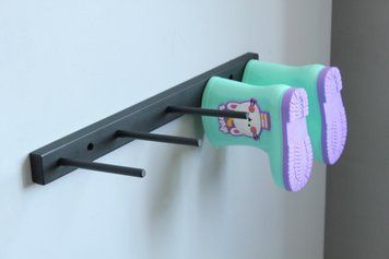 Вішалка "Bootholder" 30 см, 30х2х4 + 3 гачки (13 см), чорний (ML-54.0) ML-54 фото