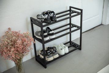Поличка для взуття "Slip in Style" 3-поверхова 30 см, 30х25х66 см, білий (ML-97.1) ML-97 фото