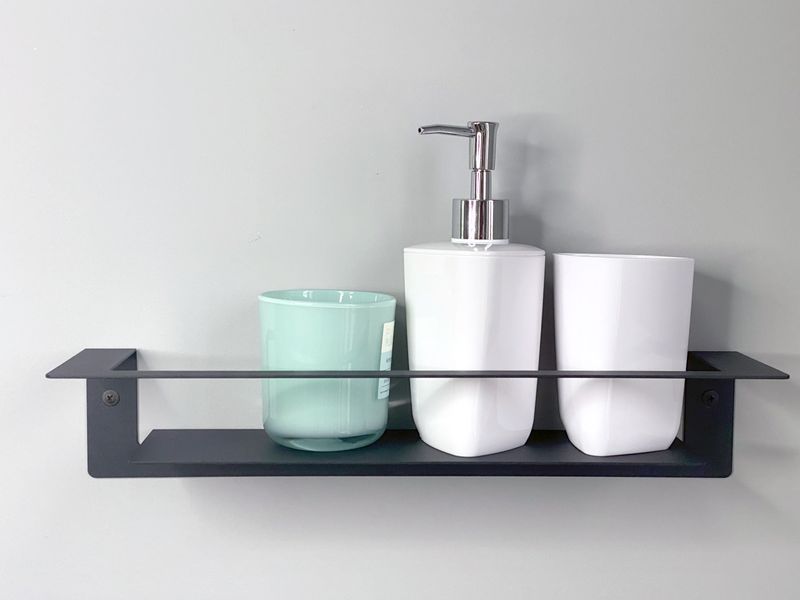 Поличка у ванну "Bathroom mini" 20 cm, 20x10.5x7 см, чорний (ML-43.1) ML-43 фото