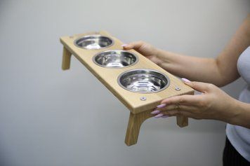 Підставка на ніжках для годівлі котиків "HappyPaw 3 " MD-5.3  фото