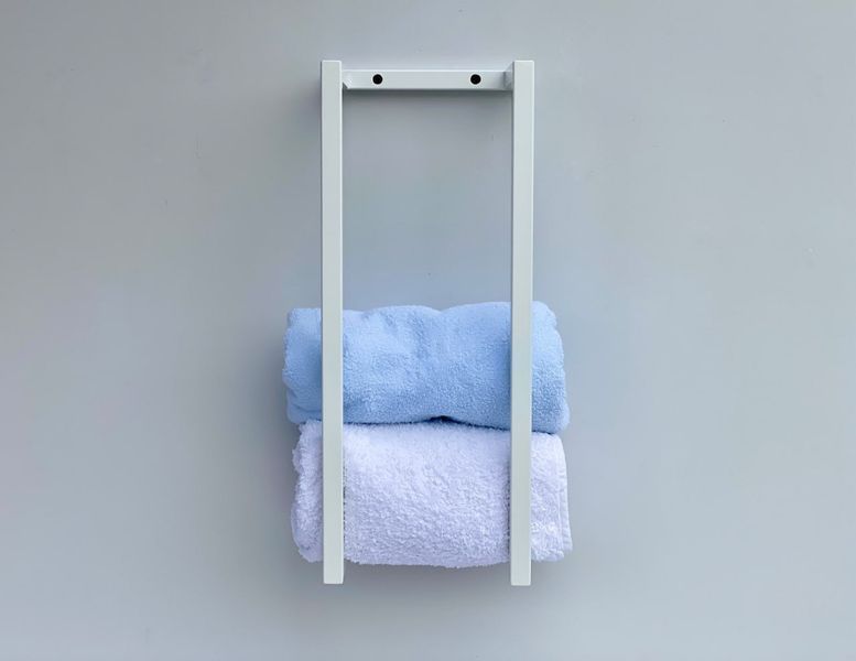 Поличка в ванну кімнату без деревини "Towel 2 tier" 50 cm, 50х25х17 см, чорний (ML-9.1) ML-9 фото