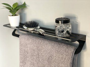 Поличка в ванну кімнату "Stripy" 50 см, 50х12х8 см, золото (ML-24.2) ML-24 фото