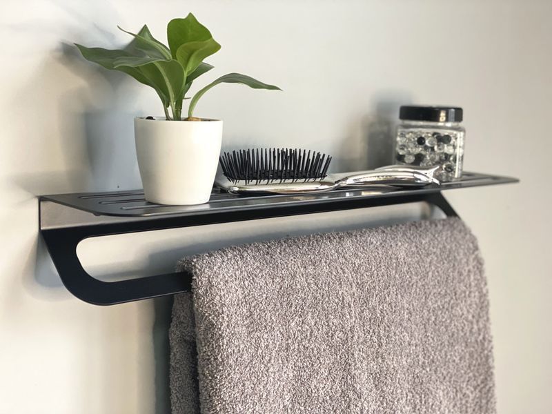 Поличка в ванну кімнату "Stripy" 50 см, 50х12х8 см, золото (ML-24.2) ML-24 фото